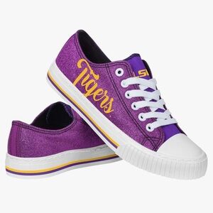 FOCO Women's NCAA College Team Logo Fashion Low Top Canvas Sneakers Shoes